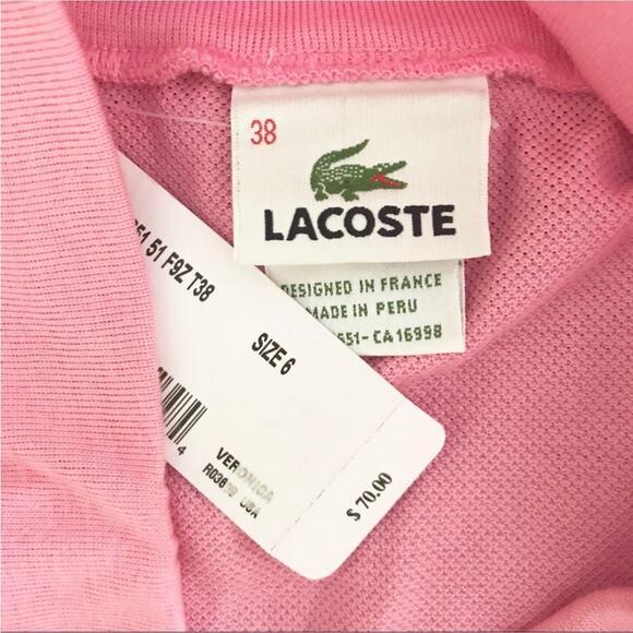 Lacoste Pink Cotton Veronica Skirt 6 - Picture 7 of 7